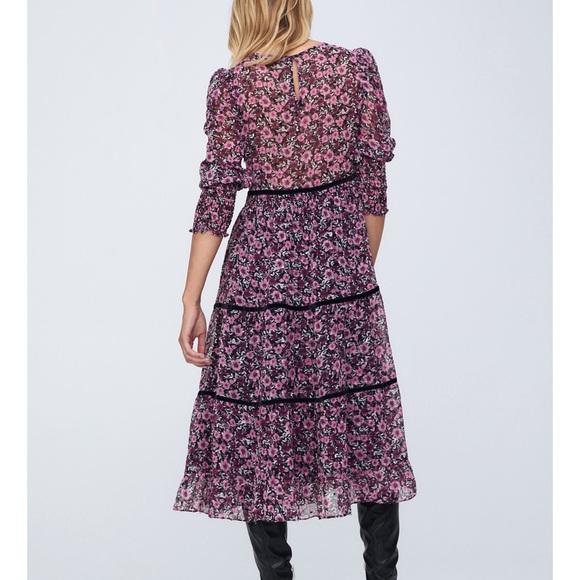 Zara Printed Midi Dress NWT - Picture 9 of 9
